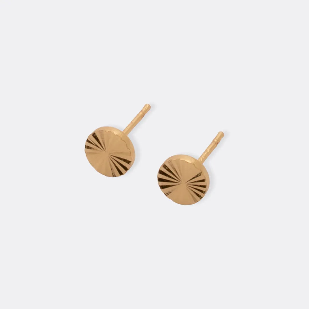 Pendientes Aretes Sol Redondo 4 mm