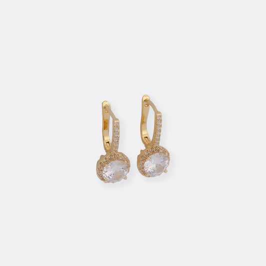 Aros Candongas Halo Crystal