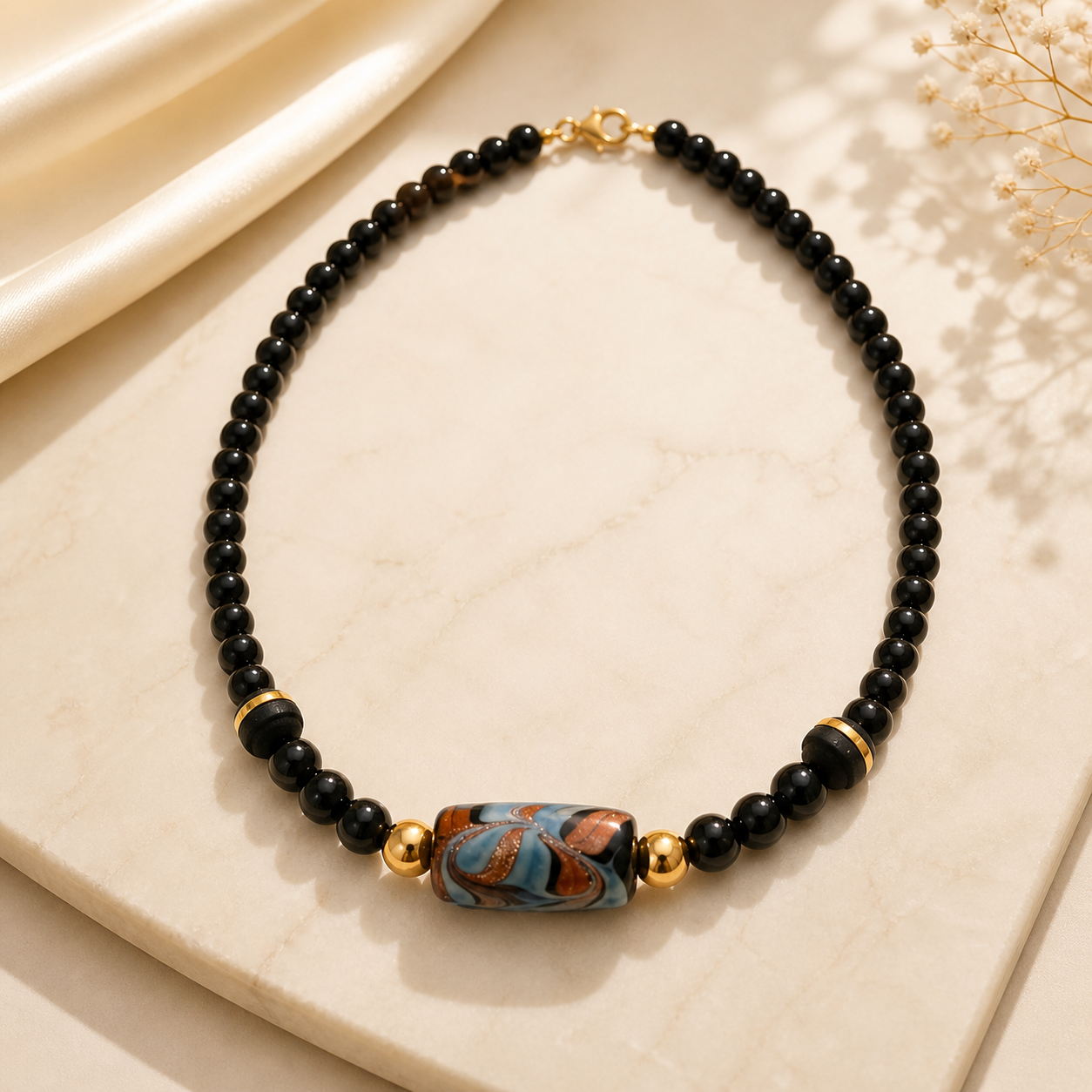 Chocker ágata negra