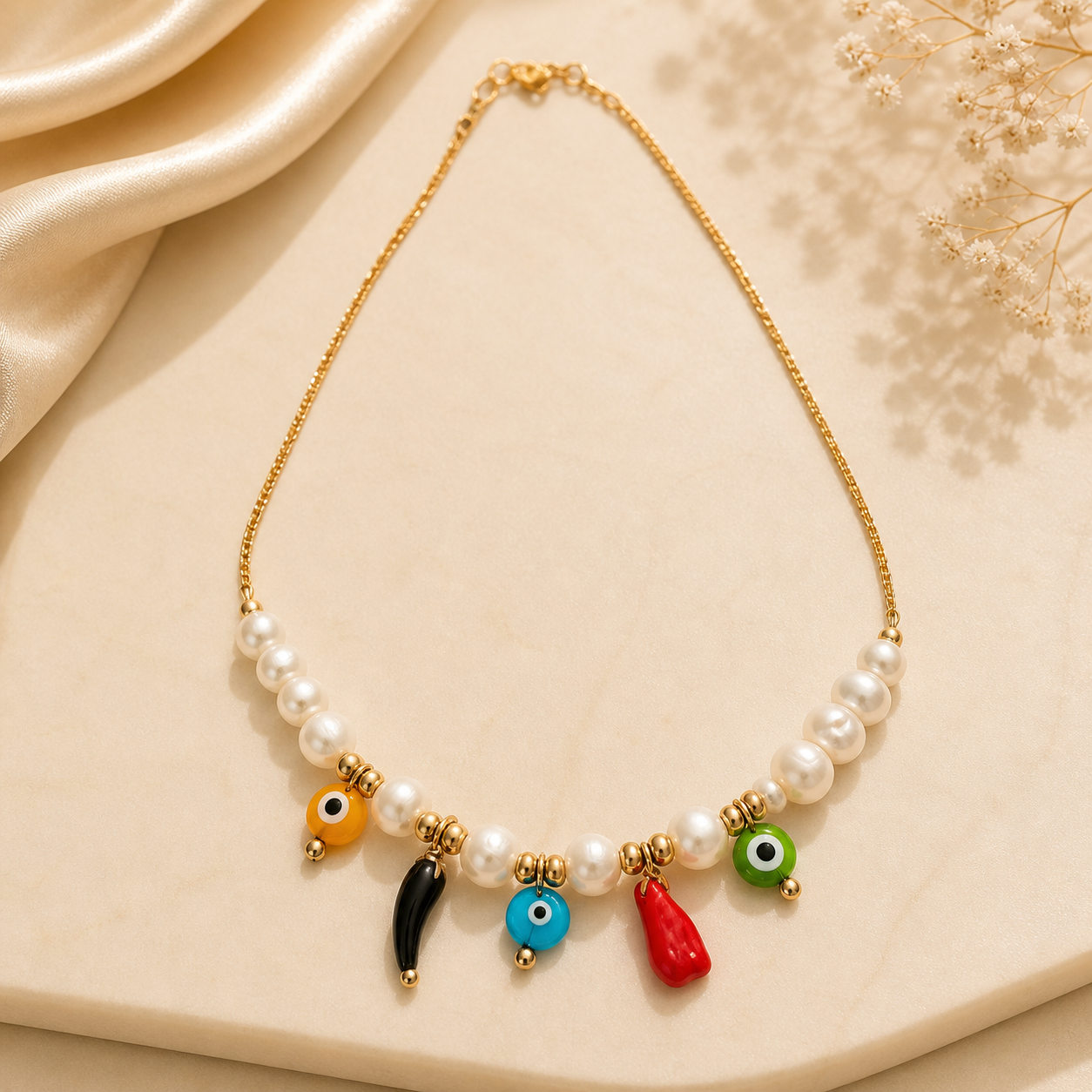 Collar con oro laminado