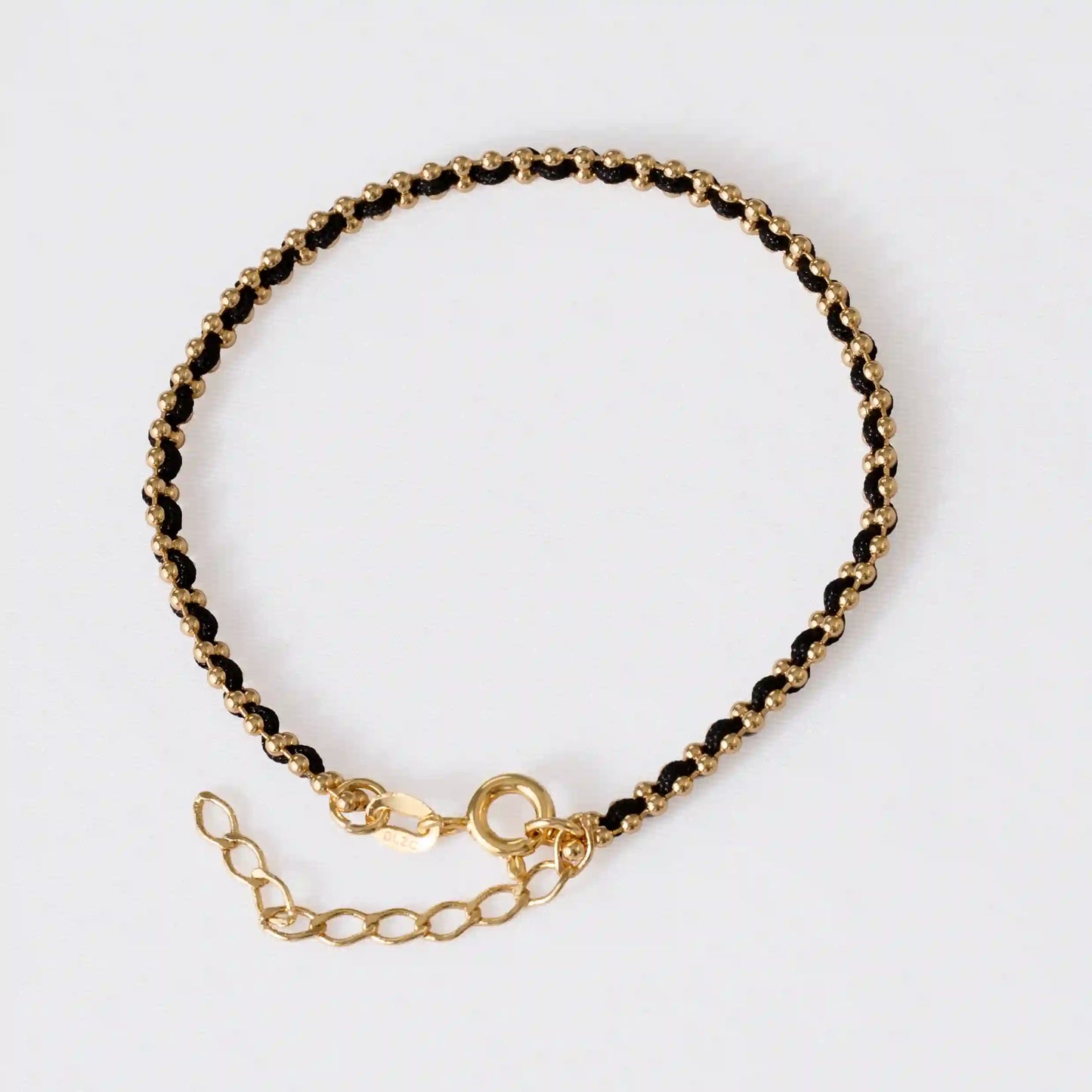 Pulsera Hilo Laminado Negro