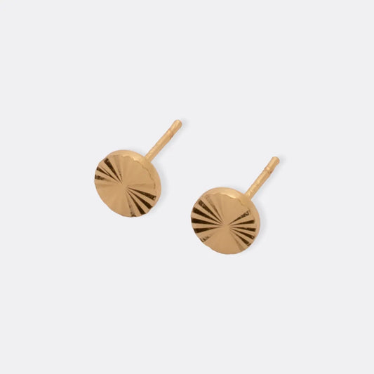 Pendientes Aretes Sol Redondo 6 mm