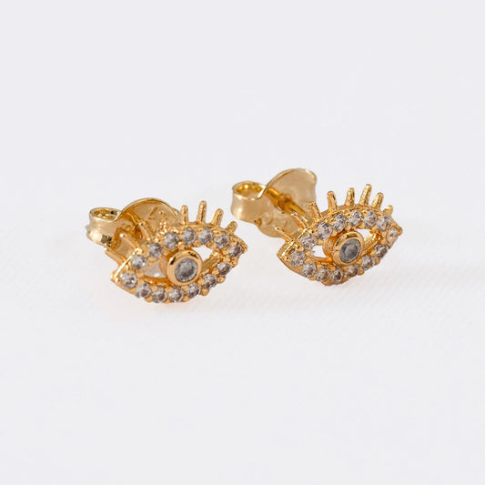Pendientes Topos Ojo Turco Cristal