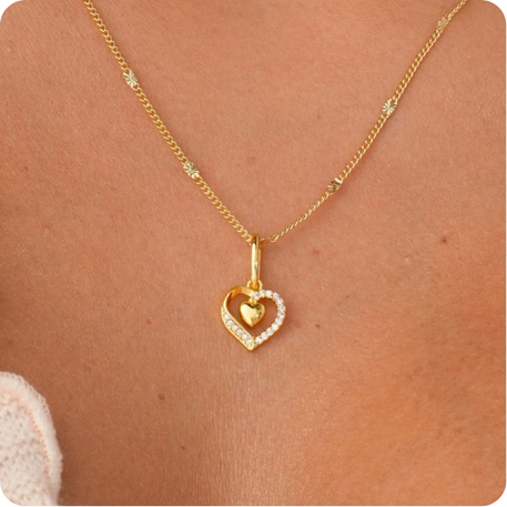 Dije Double Heart