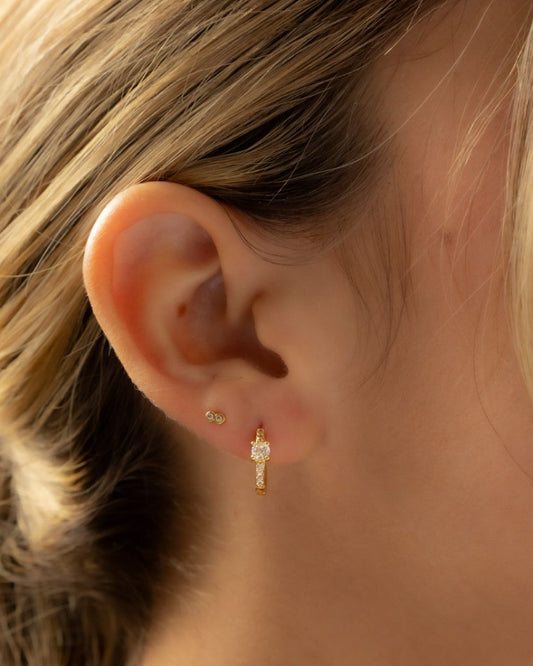 Aros Solitario Crystal